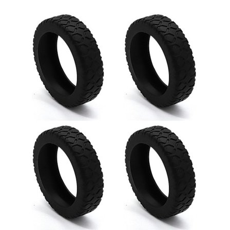 Matkalaukun pyöränsuoja, liukueste, silikoninen, äänetön suojus käsimatkatavaroille, musta, 4 kpl