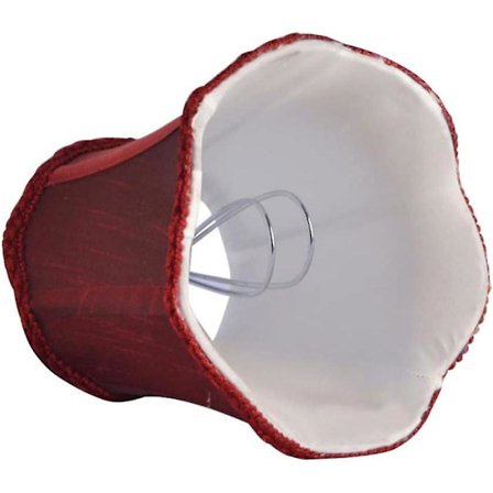 Sort lampeskærm E14 sokkel - Tønde bordlampe skærm (rød)