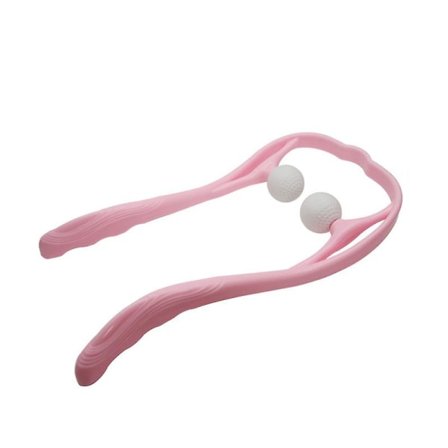 Cervikal ryggmassageapparat nack midja vad massageapparat manuell nack akupunktur muskelknådning liten artefakt (rosa)