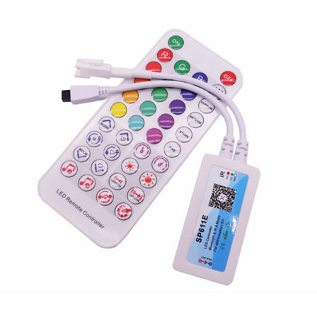 SP611E RGB Smart Music Bluetooth Smart Controller til WS2812B SK6812 WS2811 RGB Adresserbar LED Strip Light