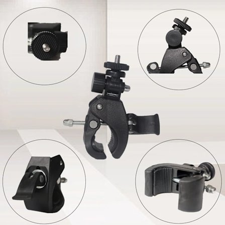 Actionkamerafeste for sykkel og motorsykkel, sterk sykkelklemme