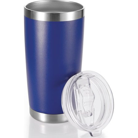 Rustfri stål rejsekrus 600 ml Bærbar termokop BPA-fri isoleret kaffe te kop blå