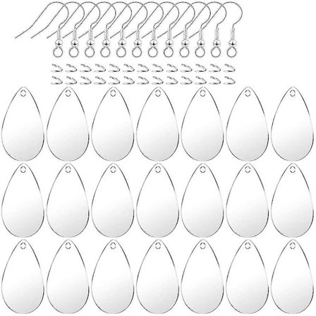 168 Dele Øreøringsfremstillingskit Akryl Transparent Nøglering