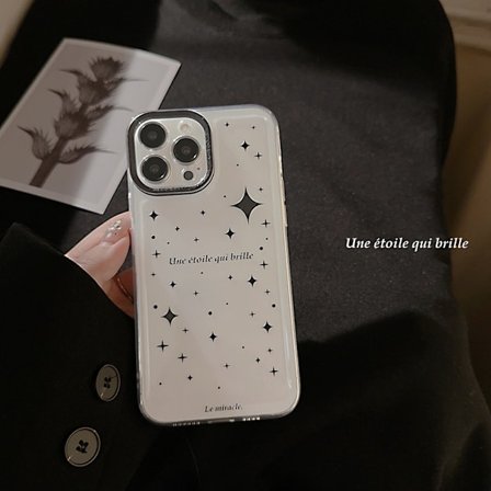 Skal för iPhone 17promax transparent trasig stjärnljus glittrande stjärna cool stil allomfattande söt cool