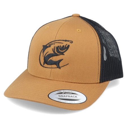 Skillfish - Brun trucker Caps - Oval Fishing Logo Retro Caramel Trucker @ Hatstore