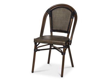 Stol Paris Texteline svart/brun - Lyreco - Kontorsmöbler och inredning - Utemöbler - Stolar och fåtöljer