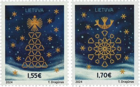 Litauen - Jul og nytår 2024 - Postfrisk sæt 2v