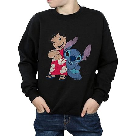 Lilo & Stitch Klassisk Sweatshirt för Pojkar 7-8 År Svart