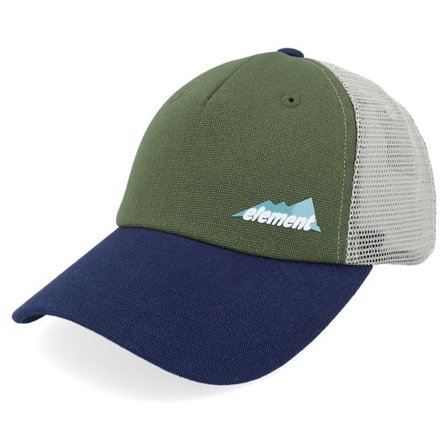 Element - Grön trucker Keps - Mount Mesh Cap Rifle Green A-Frame Trucker @ Hatstore