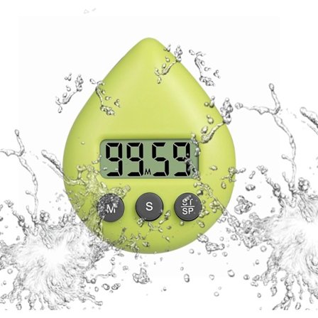 Stille, batteridrevet dusjtimer uten tikkelyd, vanntett display