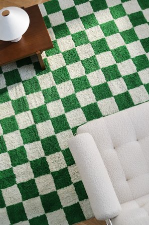 Jotex - Bomullsteppe Bomull Grønn/naturhvit MELA - Kjøp Bomulls- & filleryer hos Jotex