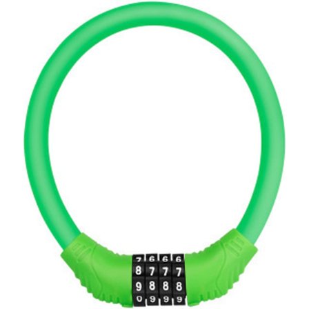 4-sifret tilbakestillbar kabelkode sykkellås, Mini bærbar sykkellås, Tilbakestillbar sykkellås, Værbestandig sykkellås mot tyveri (Grønn)