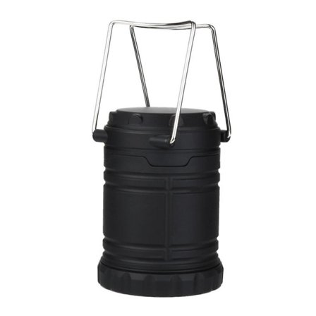 Bærbar Solcelledrevet 6 LED-lys USB Oppladbart Lanterne Utendørs Sammenleggbar Camping Vandring Flamme Lampe qd best Svart