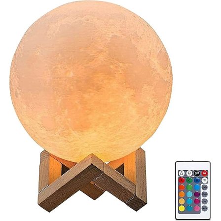 Led-kuuvalaisin, acsergery 3d-tulostuskuuvalo yövalo himmennettävät kuunvalot 16