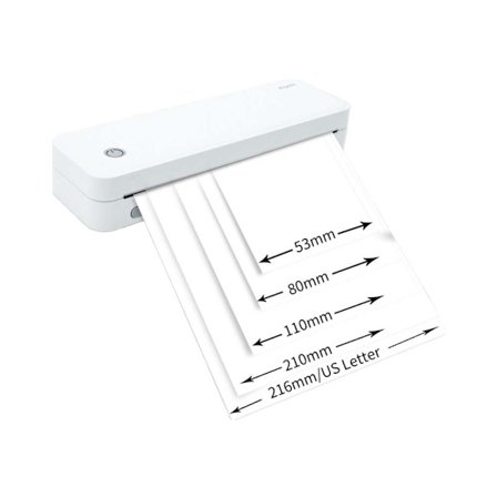INF A4 Mini Portabel Termisk Skrivare - Trådlös Bluetooth Anslutning för Utskrift av Dokument och Bilder