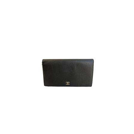 Chanel Vintage, Pre-owned Wallet Zwart, Dames, Maat:ONE Size