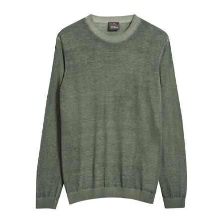 Oscar Jacobson Custer Roundneck Grøn, Herre Sweatshirts, Størrelse: M