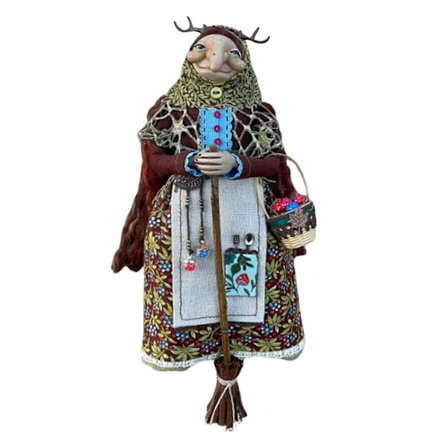 Onnenamuletti Keittiönoita-nukke, Kirjailtuja Taikaolentoja Täytettyjä Nukkeja, Keräiltävä Ripustettava Kodin Koriste Kansantaide Lahja