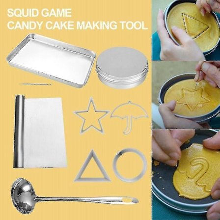 Blekksprutspill Sukkerkake Spill For Å Lage Rustfritt Stål Verktøysett