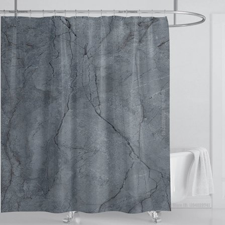 Marmor Vattentätt Duschdraperi med Krokar, Tryckt Tvättbart Duschdraperi, Heminredning, B180xH220cm