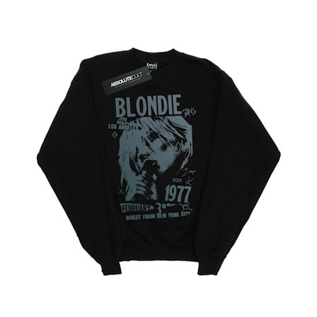 Blondie Mens Tour 1977 Brösttröja L Svart