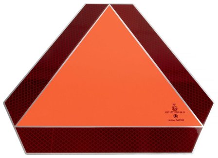 CJ 547182 Trafikskylt för långsamtgående fordon, i plåt, Verkstad