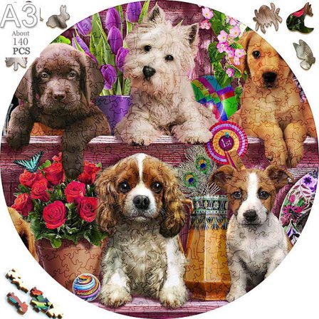 Upeat kukat puiset eläinpalapeli aikuisille lapsille Ihanat lohikäärmeen korkealaatuiset palapelit Brain Twister -lelut