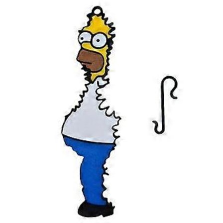 Homer Simpson Hængende Juletræspynt, The Simpsons Bush Meme Pynt