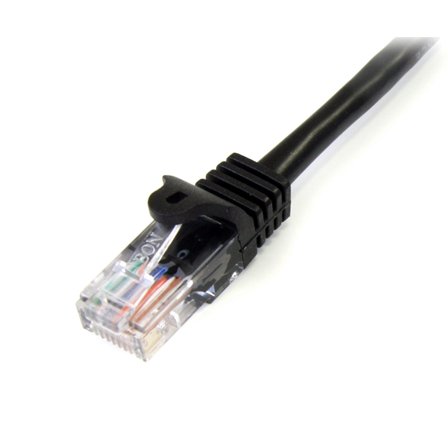 StarTech 3m Black Cat5e / Cat 5 Snagless Patch Cable - koblingskabel - 3 m - svart