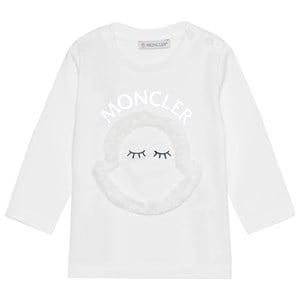 Kids - Moncler White Faux Fur Logo T-shirt 12-18 months - Tops - 12-18 months - White - Mädchen