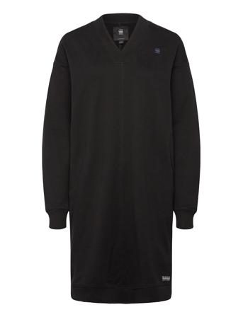 V-Neck Sw Dress L\S Wmn Black G-Star RAW