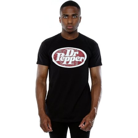 Dr Pepper mäns nödställda logotyp T-shirt