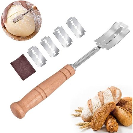 Dejkniv - Lame - Lame Kniv - Dejkniv - Baguettekniv - Med 5 blade & opbevaringsmappe