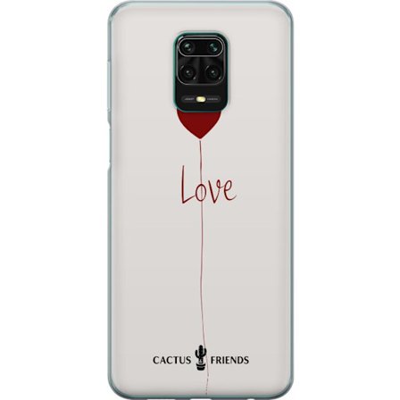 Kompatibel Mobilcover til Xiaomi Xiaomi Redmi Note 9 Pro Cactus and Friends - Love Balloon Minimal