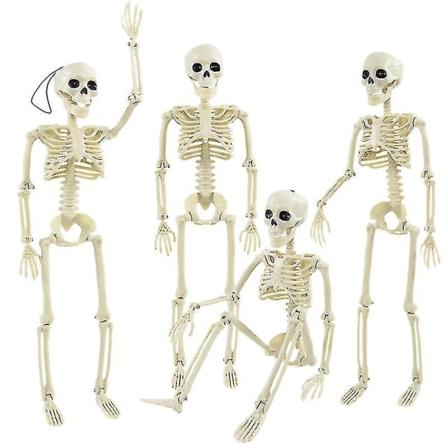 Halloween Rörlig Skelett Falsk Mänsklig Skalle Ben Halloween Fest Hem Bar Dekorationer Spökhus Skräck Rekvisita Prydnad Leksaker