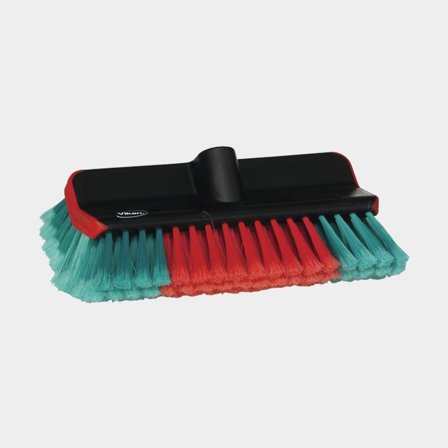 Bådbørste Vikan High/Low, medium, 28 cm, rød/grøn