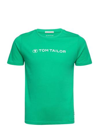 Printed T-Shirt T-shirts Short-sleeved Grønn Tom Tailor*Betinget Tilbud