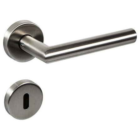 Dørhåndtak i rustfritt stål | Slitesterk og sterk kvalitet Innendørs og utendørs bruk på dører i hjem, stuer, kjøkken, soverom og bad | Nøkkellås