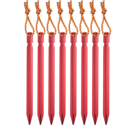 12-pack tältpinnar, 18 cm campingtältpinnar med förvaringsväska.