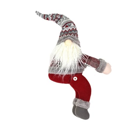 Juledekoration Forester Strikket Gardin Dør Gardin Knap Gardin Dekoration-Grå Hat