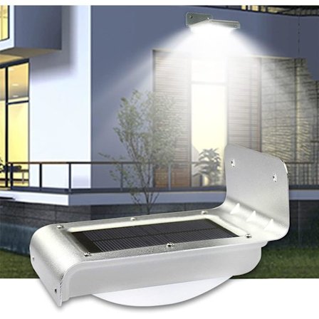 Rörelsesensor utomhuslampor, 16 LED solcellslampor utomhus vattentät automatisk skymning till gryning säkerhet solcellslampor mänsklig kropp 