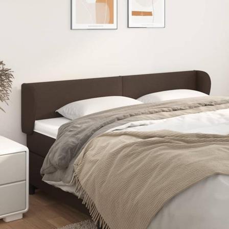Vidaxl Huvudgavel Med Kanter Brun 163x23x78/88 Cm Konstläder Brun