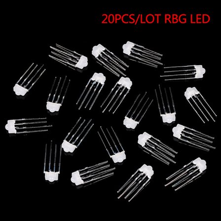 20kpl mekaaninen näppäimistövalo 3mm täysvärinen Rgb Common-Yang