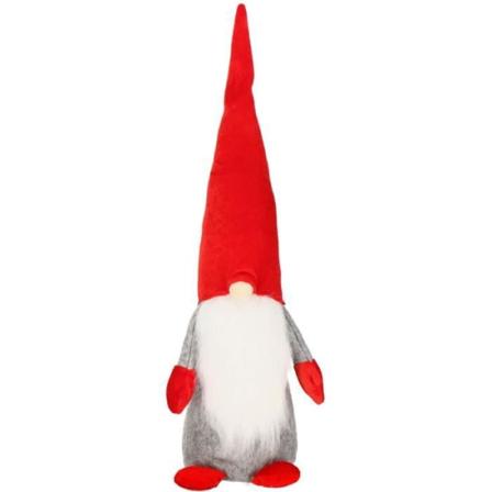 SPRINGOS Julefigur, Julenisse, Dekoration - 50 cm Grå - Röd