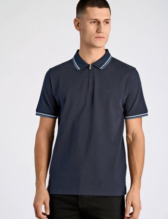 Lindbergh Polo Shirt W?. Contrast Piping - Navy - S