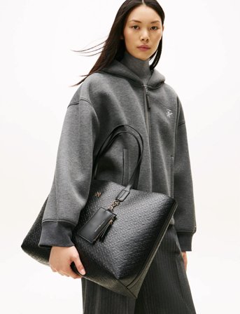 Tommy Hilfiger Th Icon Tote Mono - Black - ONE SIZE