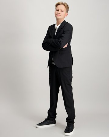 Jack & Jones JPRSOLAR TROUSER JNR Schwarz Hosen Jungen - Kids Brand Store