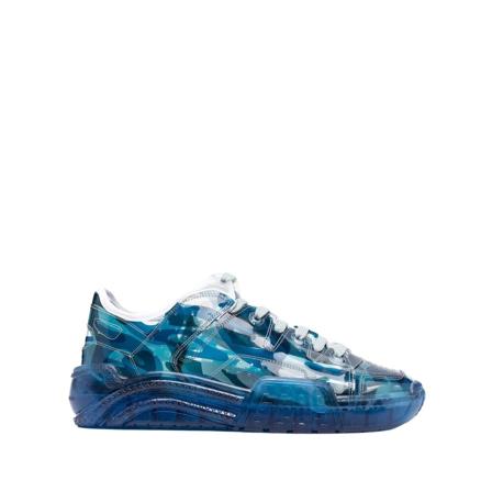 Gcds Camouflage Transparent Skate Sneakers blå, Herr, Herr, Storlek: 40 EU