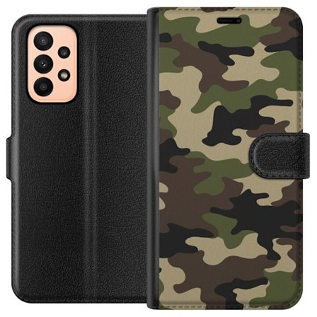 Kompatibelt Plånboksfodral till Samsung Samsung Galaxy A23 Militär