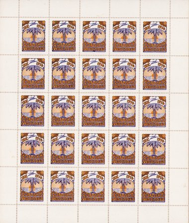 Dansk Vestindien - Julemærke 1914 postfrisk helark